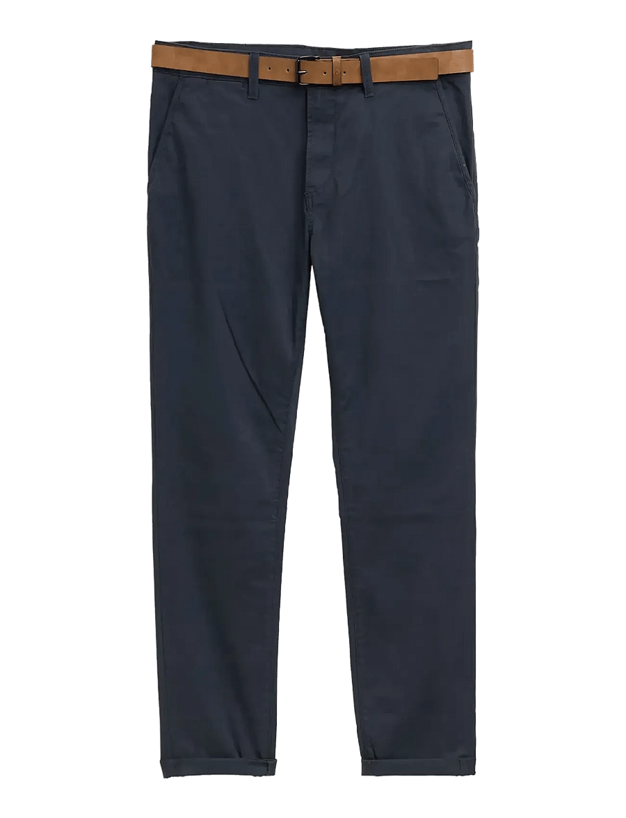 Tom Tailor - Slim Chino with belt - chinos - sky captain blue - 1