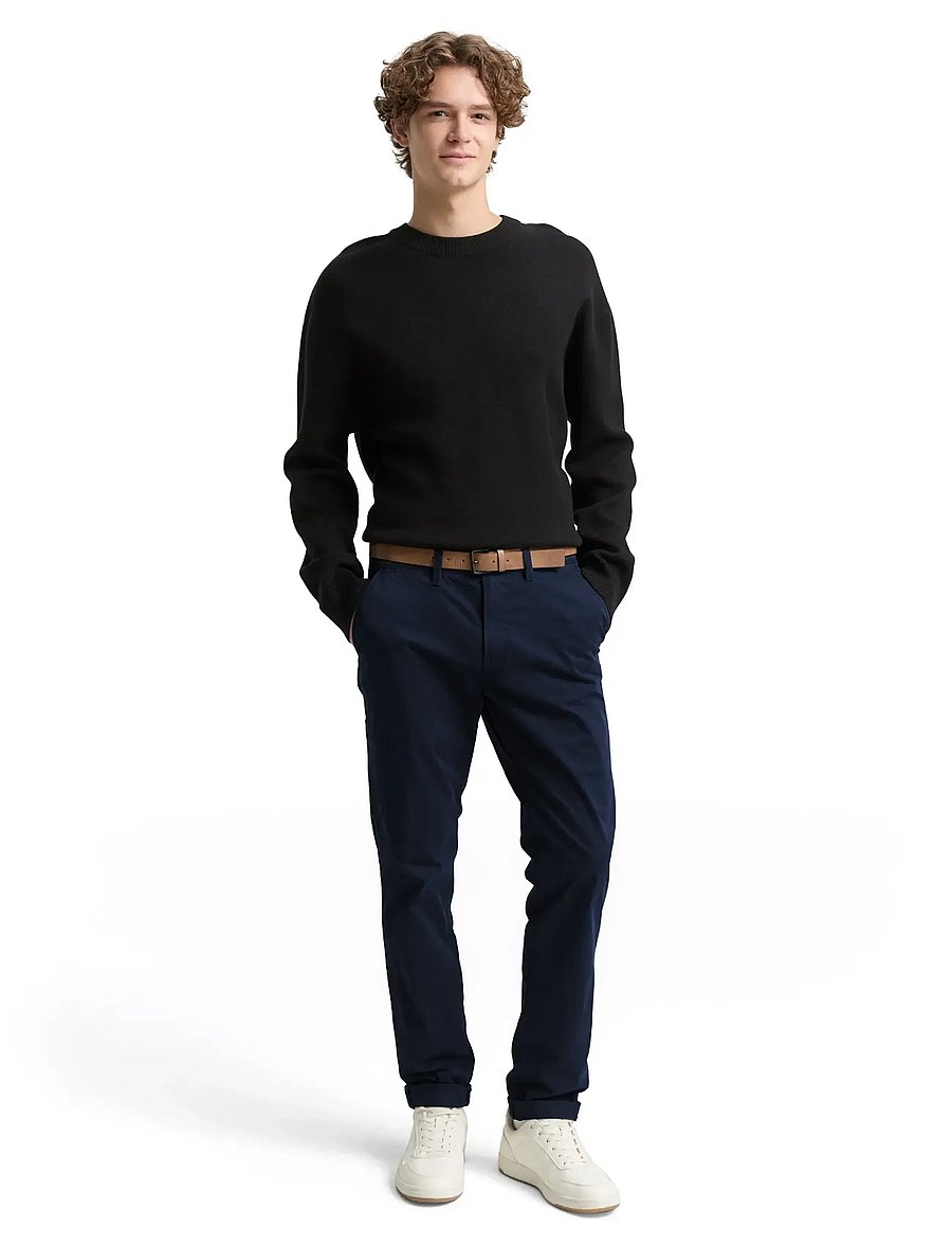 Tom Tailor - Slim Chino with belt - chinos - sky captain blue - 0