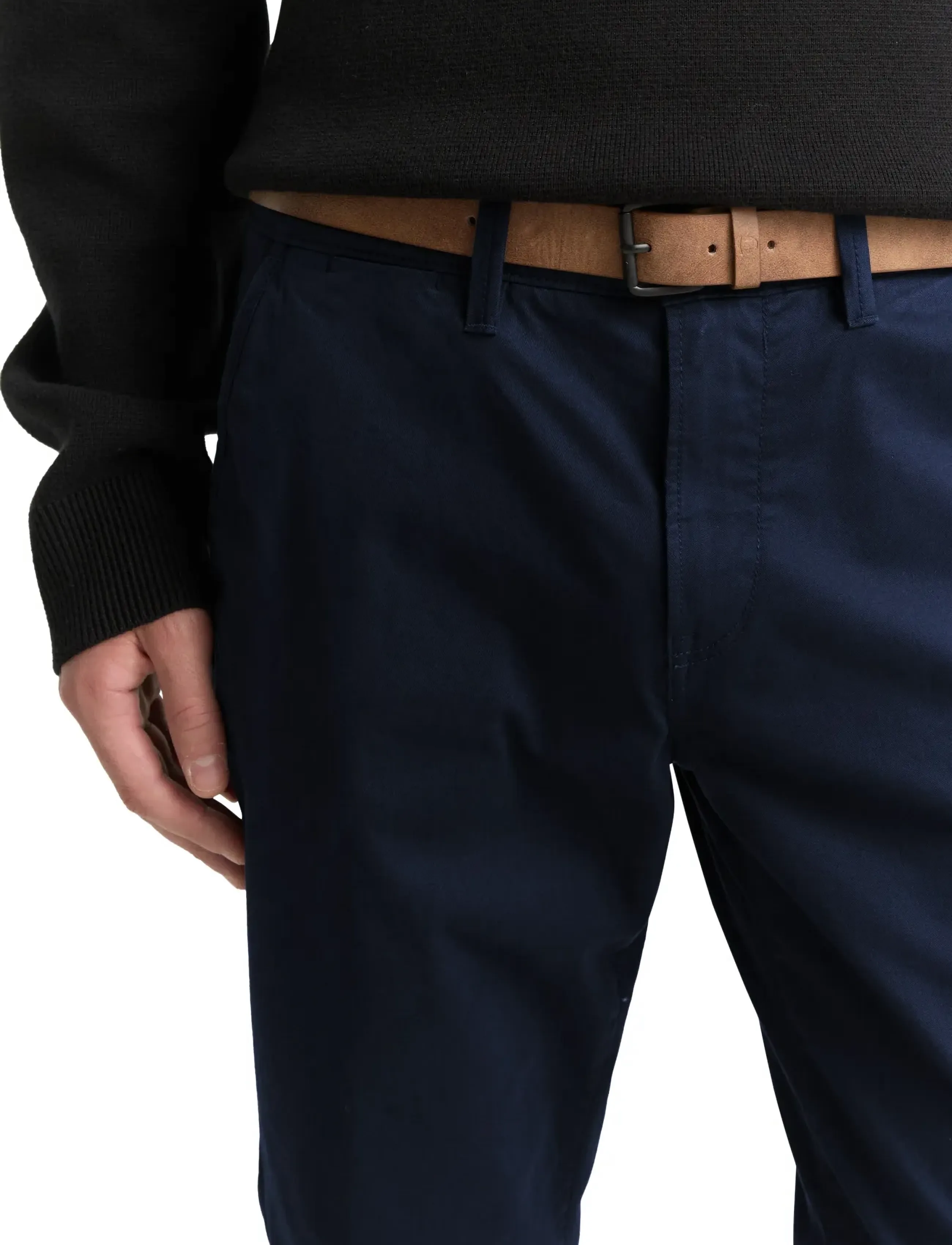 Tom Tailor - Slim Chino with belt - chino stila bikses - sky captain blue - 5