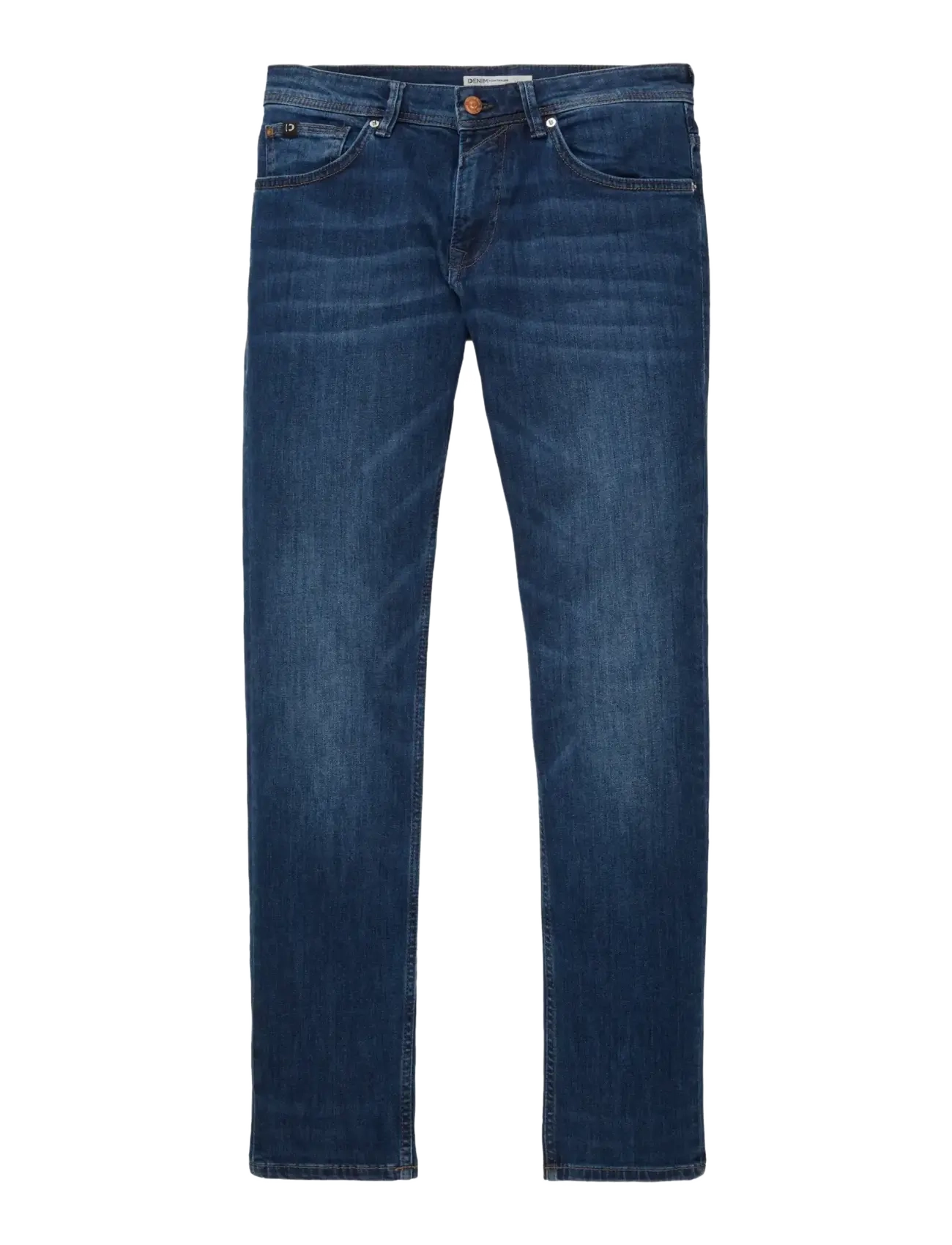 Tom Tailor straight AEDAN blue denim - Jeans - MID STONE WASH DENIM / blue