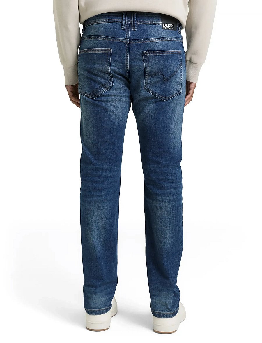 Tom Tailor - straight AEDAN blue denim - normale jeans - mid stone wash denim - 2