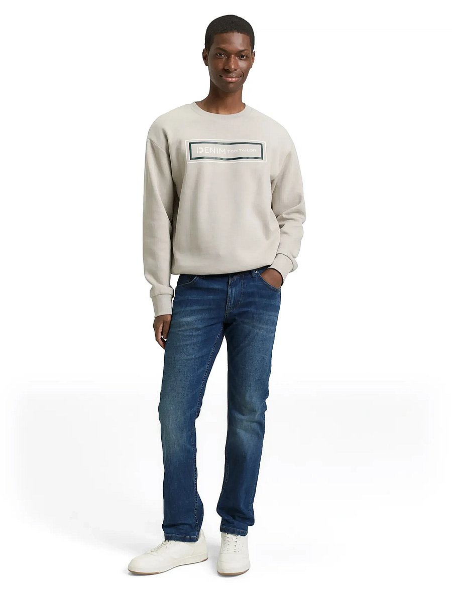 Tom Tailor - straight AEDAN blue denim - normale jeans - mid stone wash denim - 3