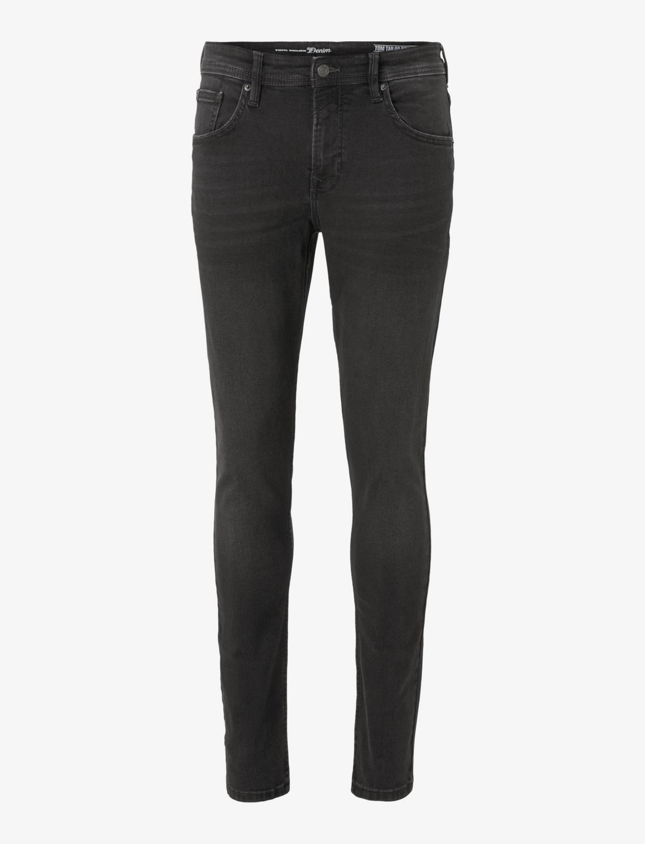Tom Tailor skinny CULVER stretch denim - Kleidung - USED DARK STONE BLACK DENIM / black