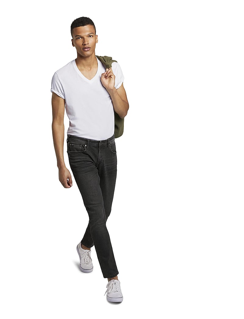 Tom Tailor - skinny CULVER stretch denim - skinny jeans - used dark stone black denim - 0