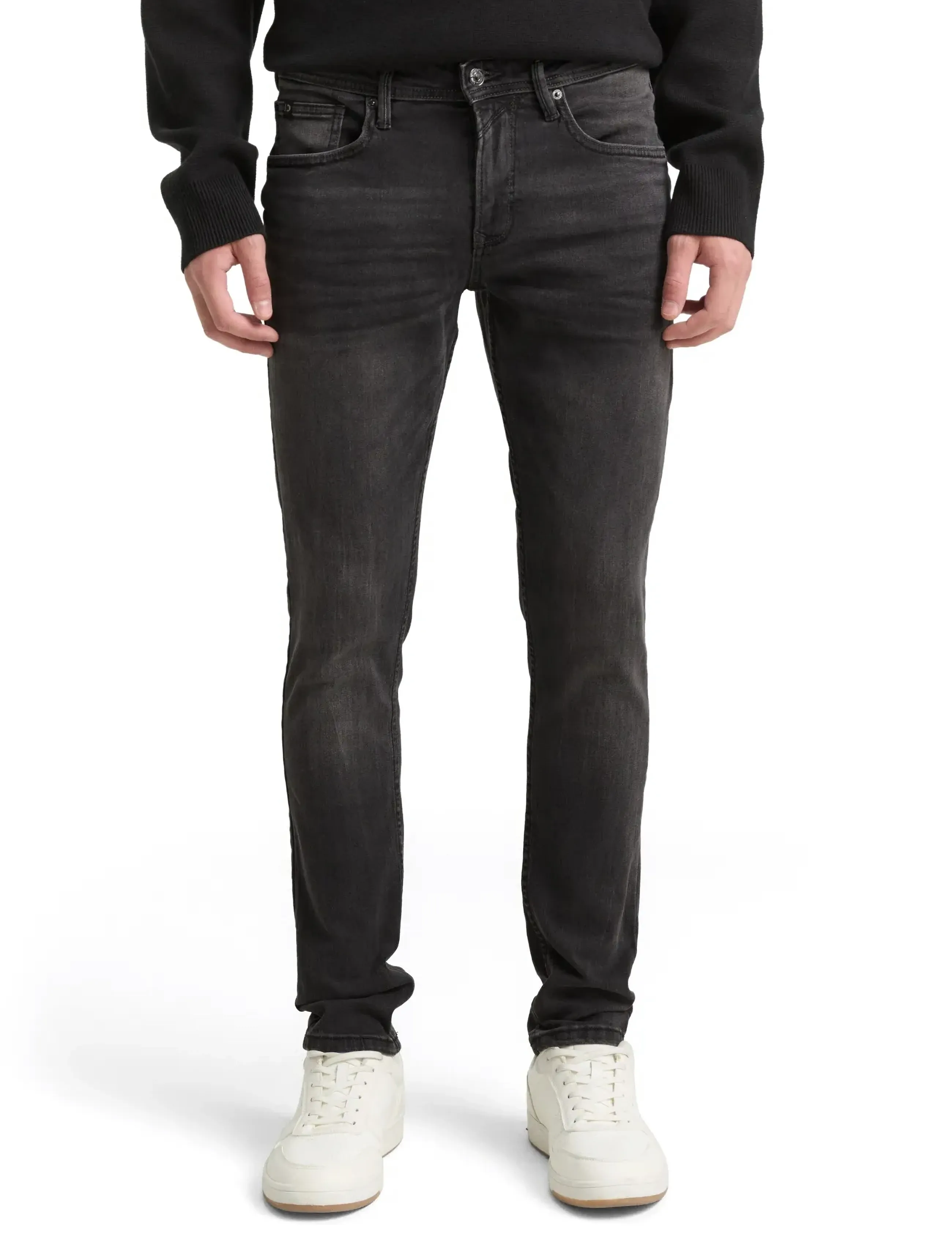 Tom Tailor - skinny CULVER stretch denim - skinny jeans - used dark stone black denim - 4