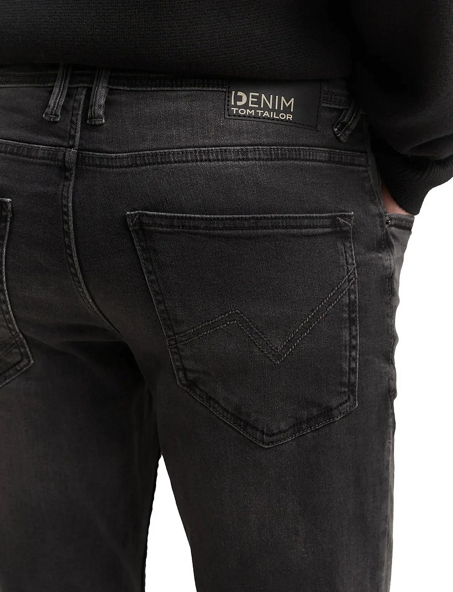 Tom Tailor - skinny CULVER stretch denim - skinny jeans - used dark stone black denim - 5