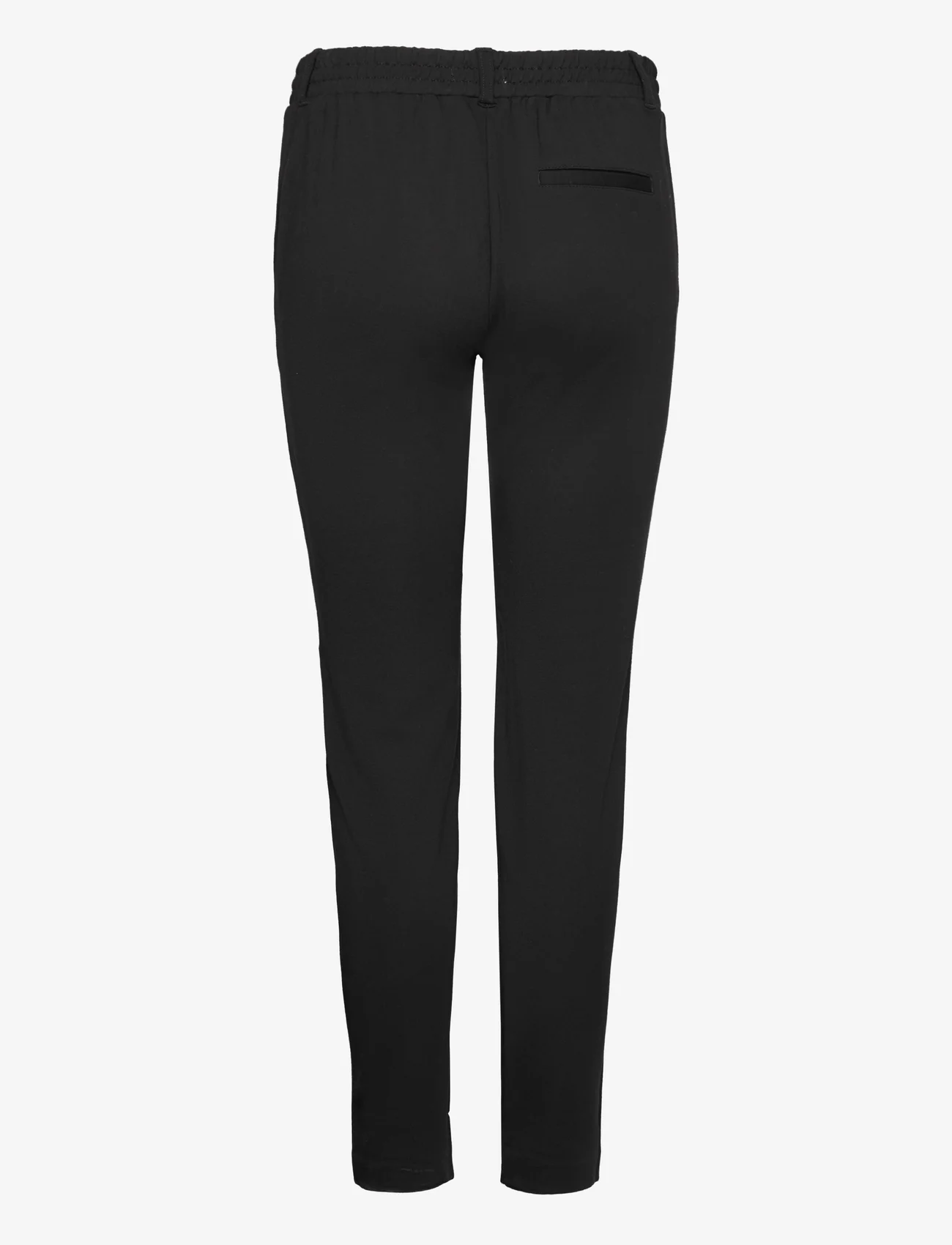 Tom Tailor - jersey loose fit pants ankle - straight leg trousers - deep black - 1