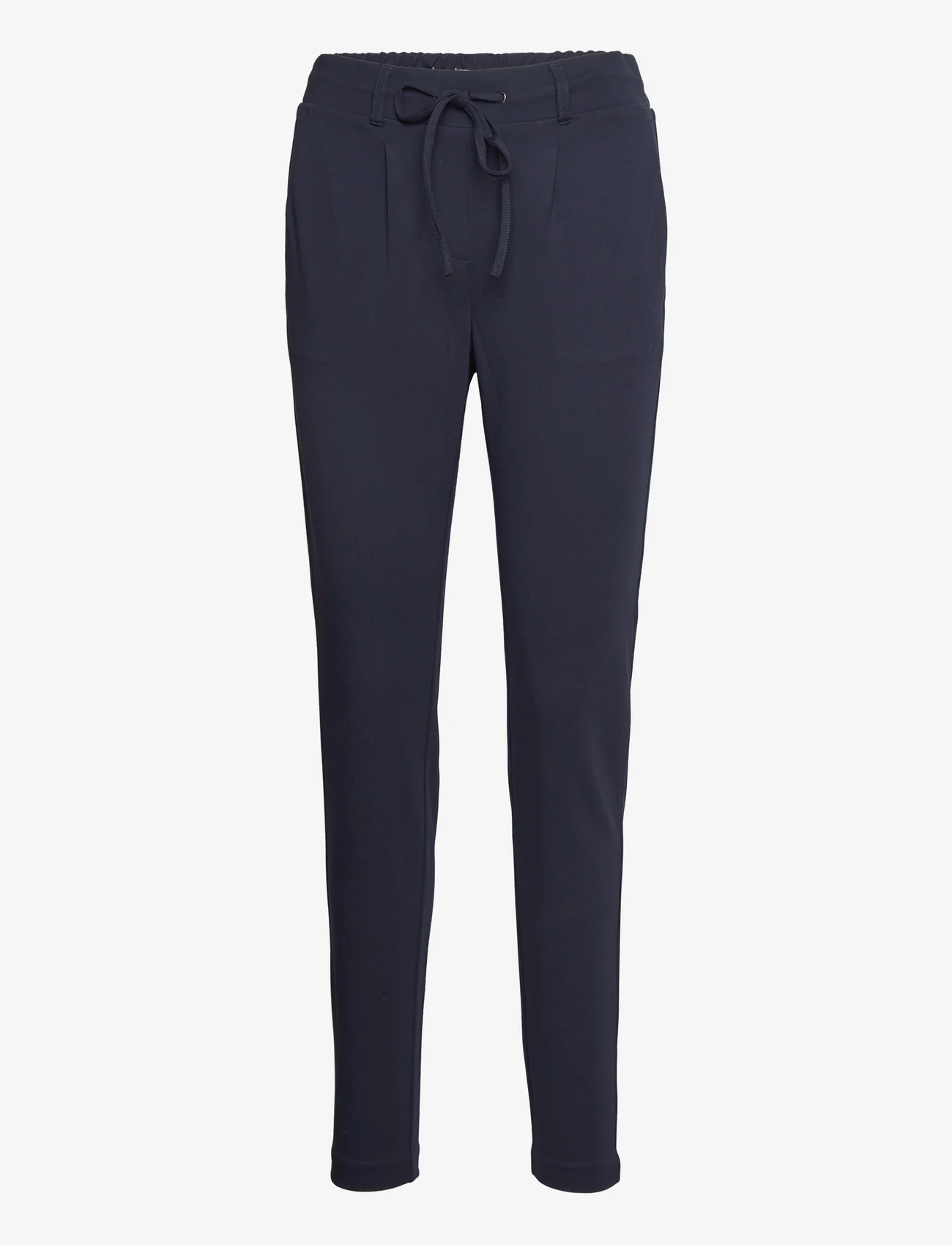 Tom Tailor - jersey loose fit pants ankle - straight leg trousers - real navy blue - 0