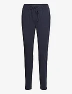 jersey loose fit pants ankle - REAL NAVY BLUE