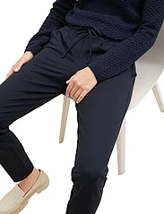 Tom Tailor - jersey loose fit pants ankle - straight leg trousers - real navy blue - 3