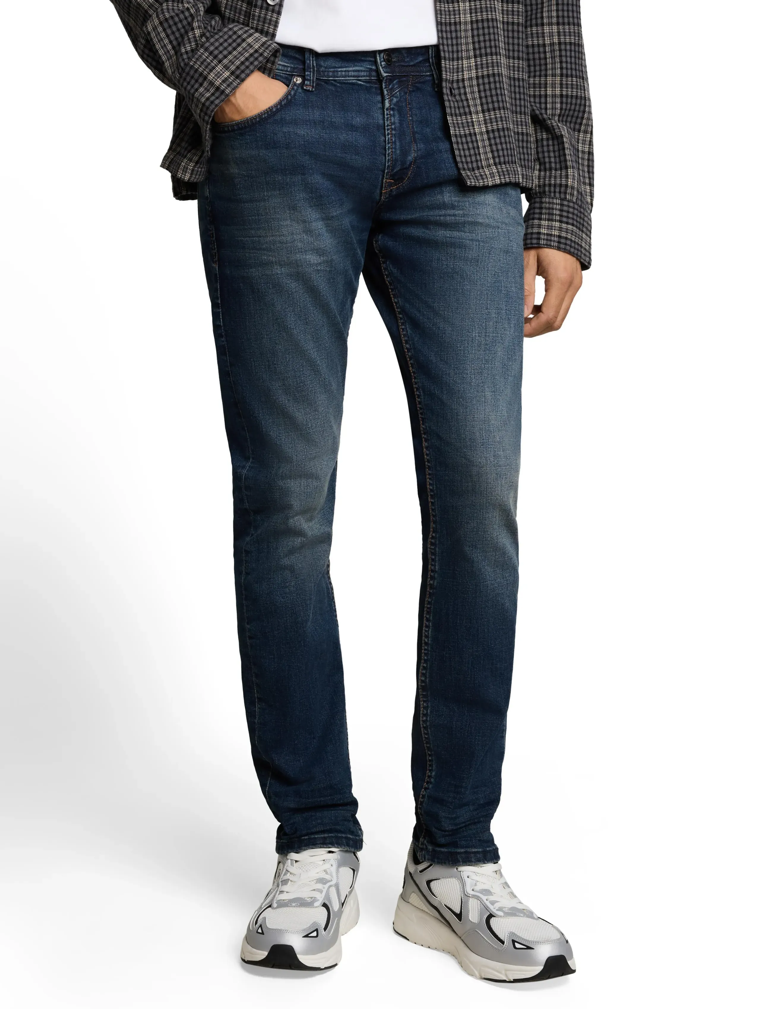 Tom Tailor - slim PIERS b - hosen & jeans - dark stone wash denim - 0