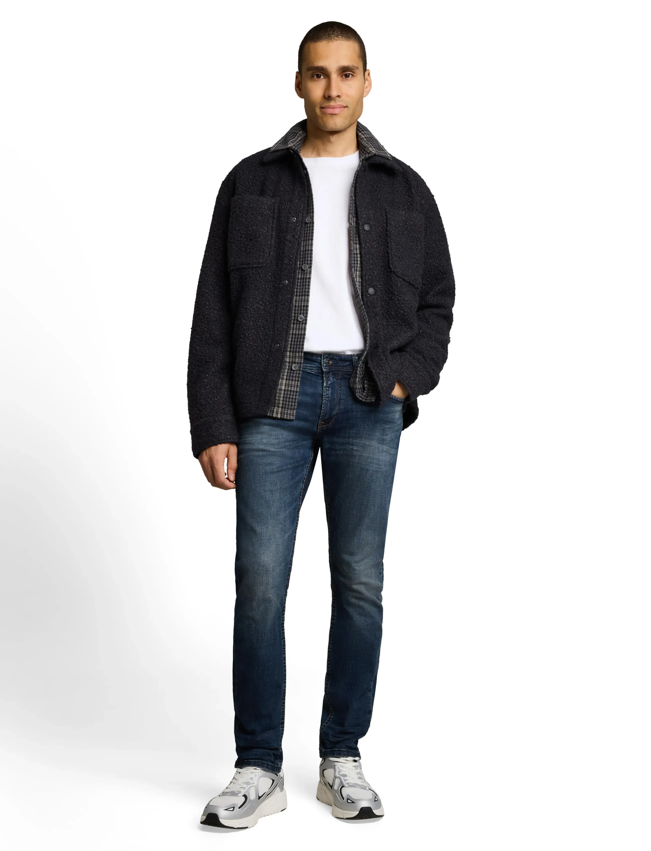 Tom Tailor - slim PIERS b - hosen & jeans - dark stone wash denim - 4
