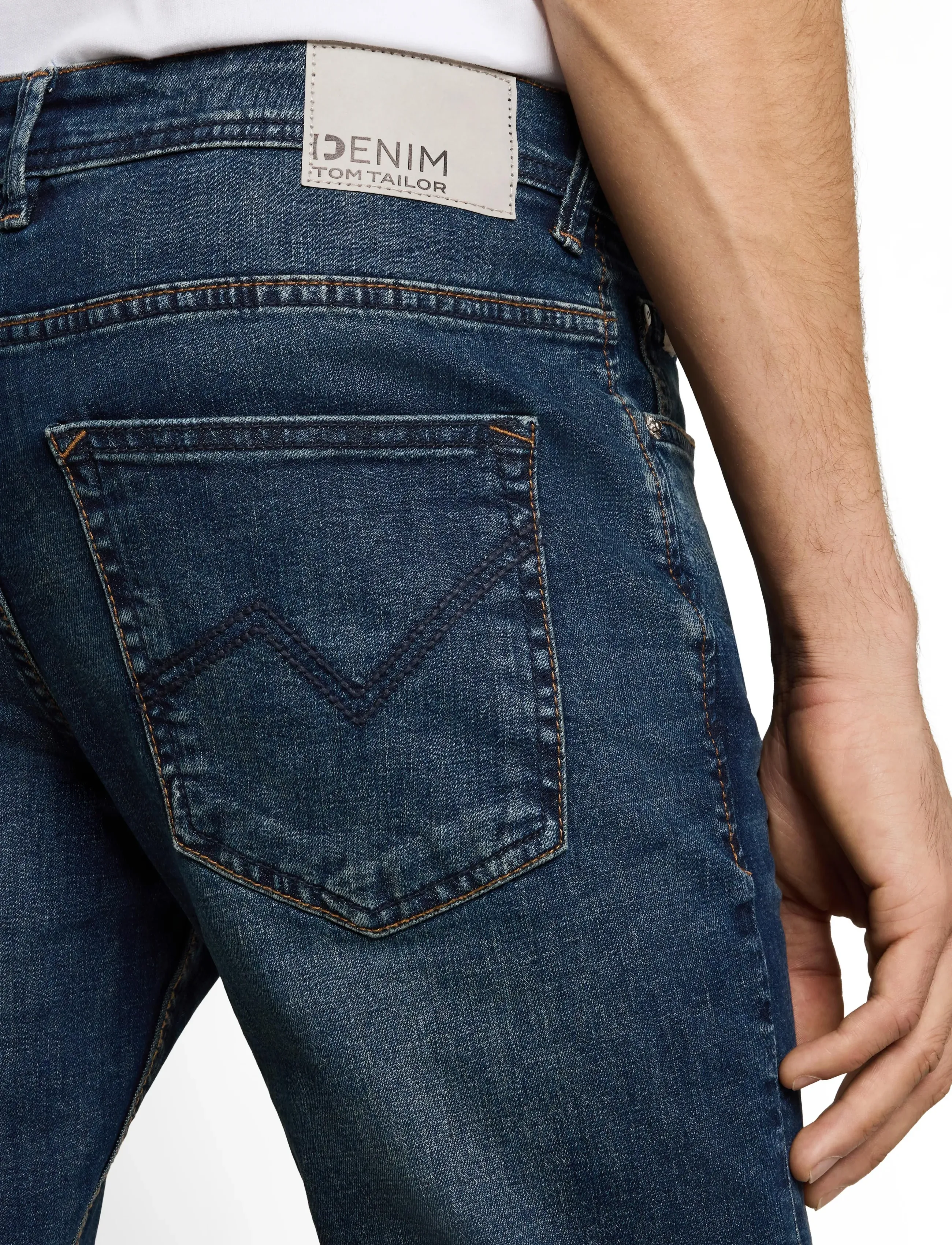 Tom Tailor - slim PIERS b - hosen & jeans - dark stone wash denim - 5