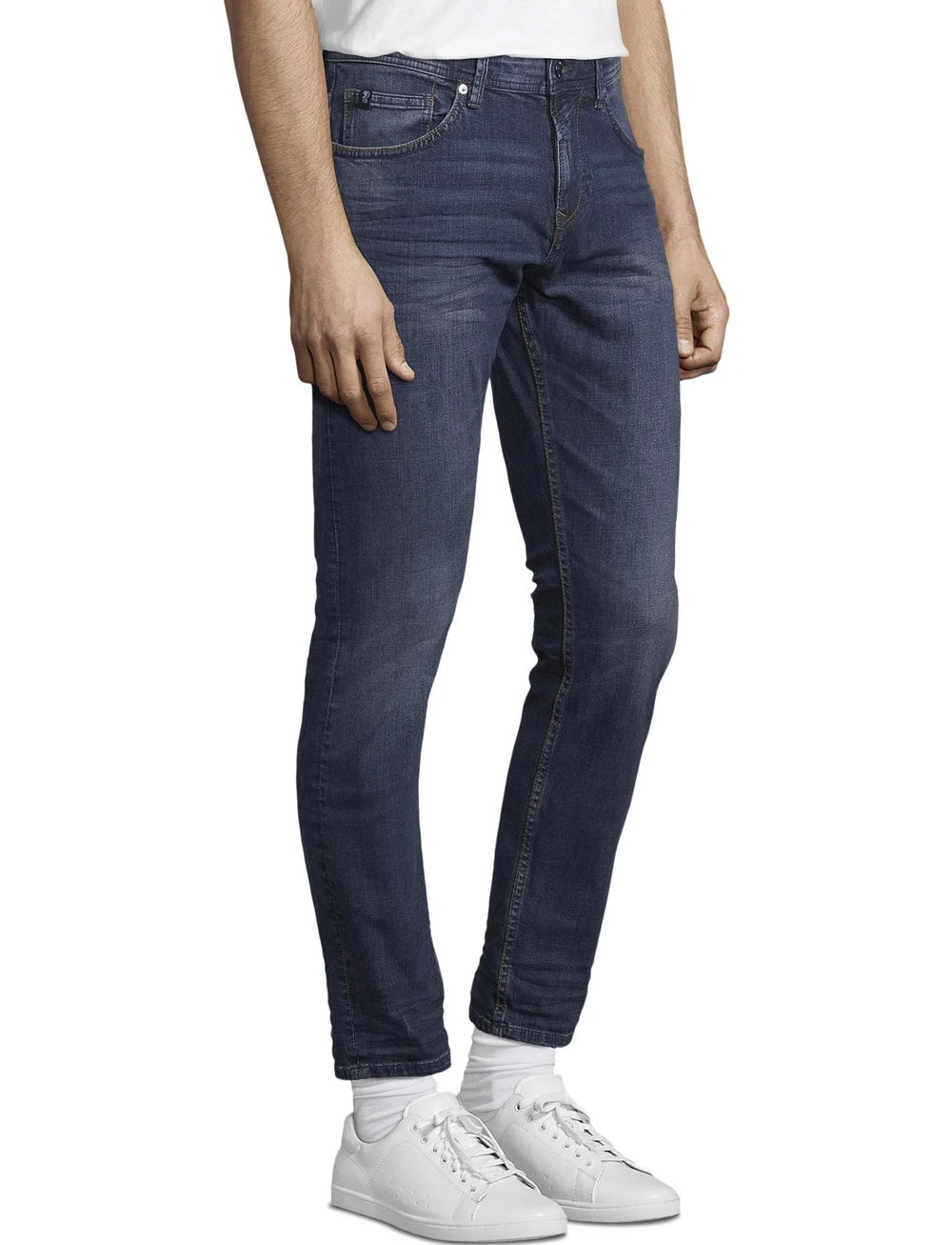 Tom Tailor - slim PIERS blue denim - slim fit jeans - dark stone wash denim - 3