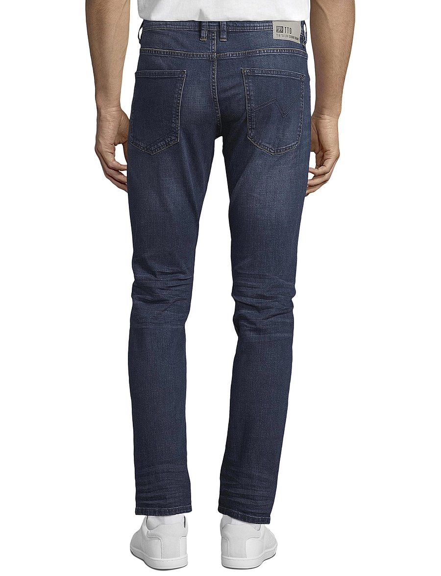 Tom Tailor - slim PIERS b - slim-fit jeans - dark stone wash denim - 4