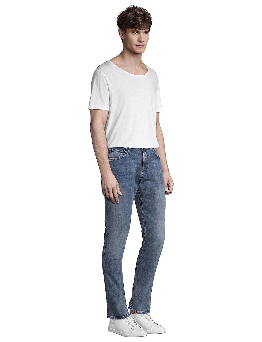 Tom Tailor - slim PIERS b - slim-fit jeans - light stone wash denim - 0