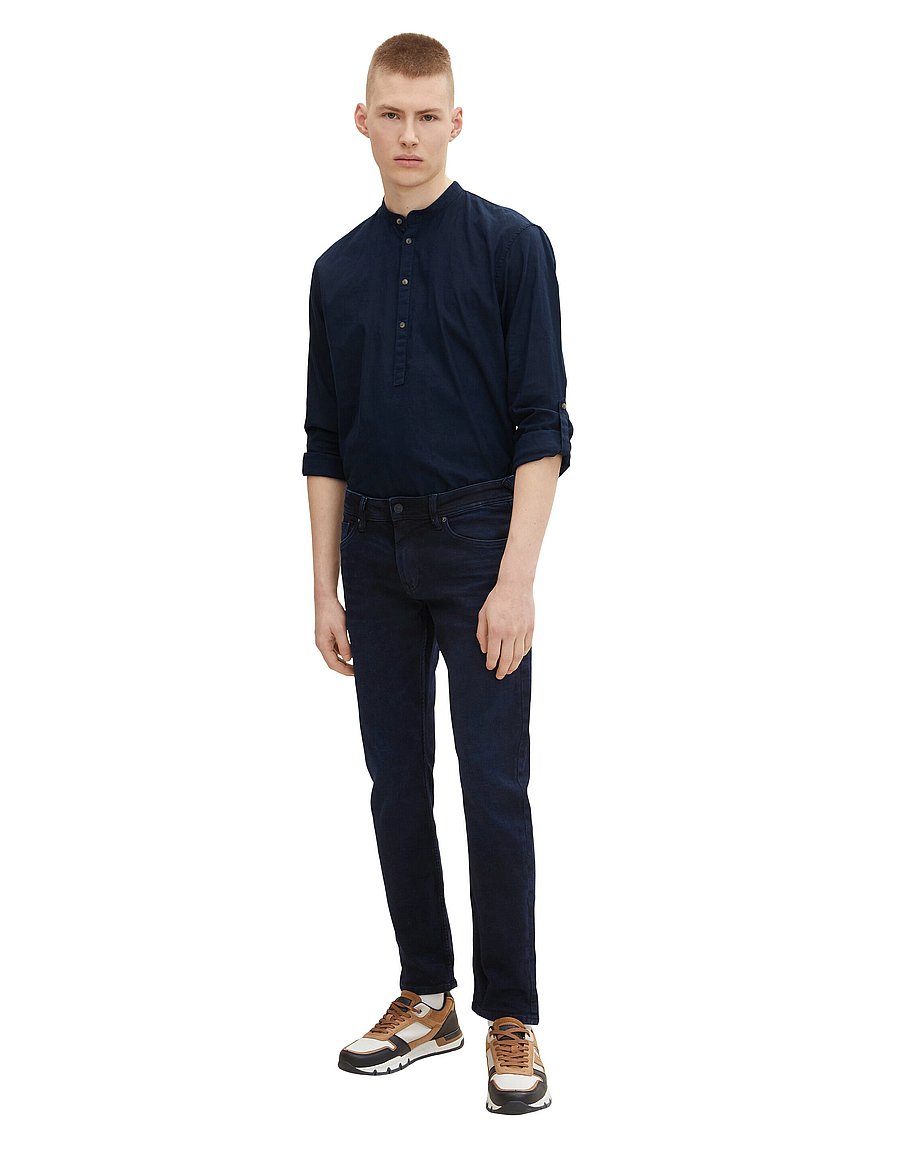 Tom Tailor - slim PIERS blue black denim - slim jeans - blue black denim - 0