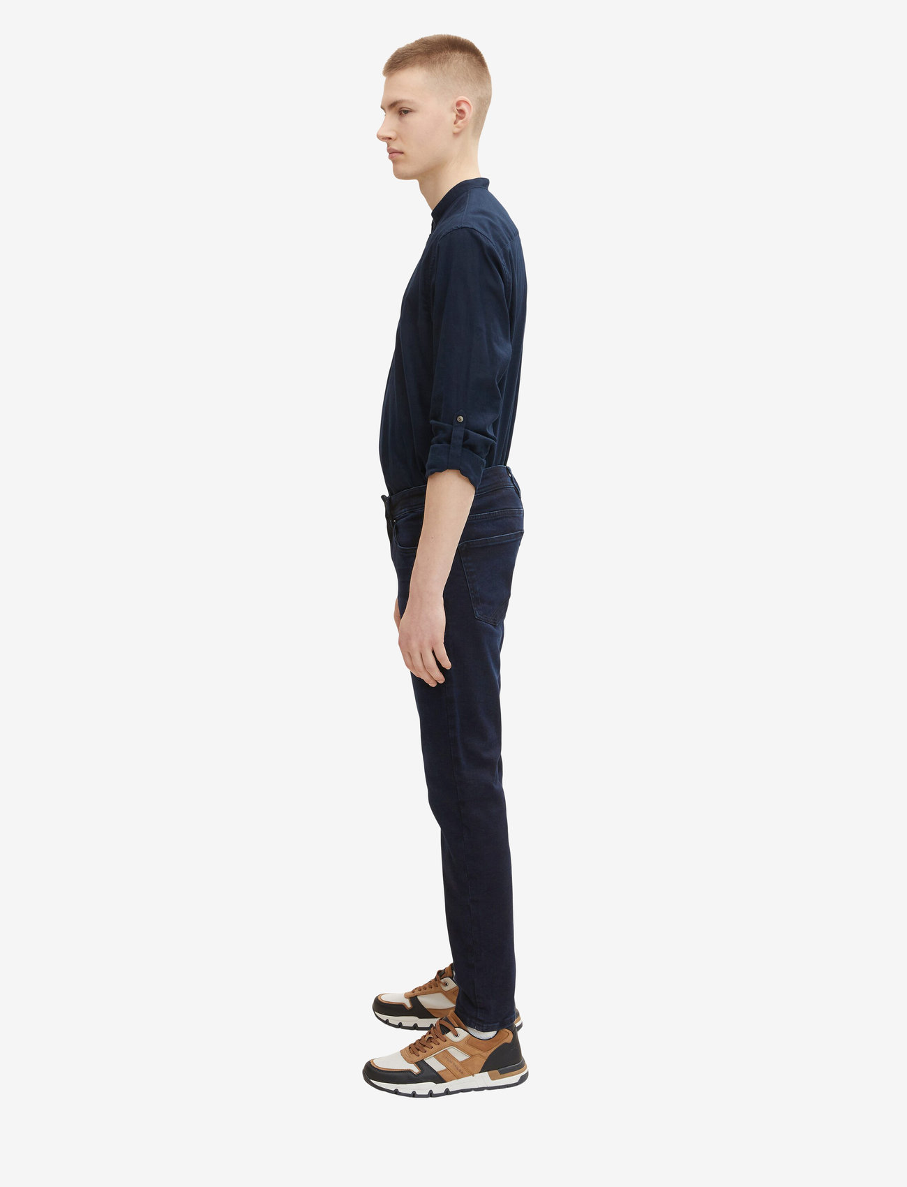 Tom Tailor - slim PIERS blue black denim - efterårstøj - blue black denim - 4