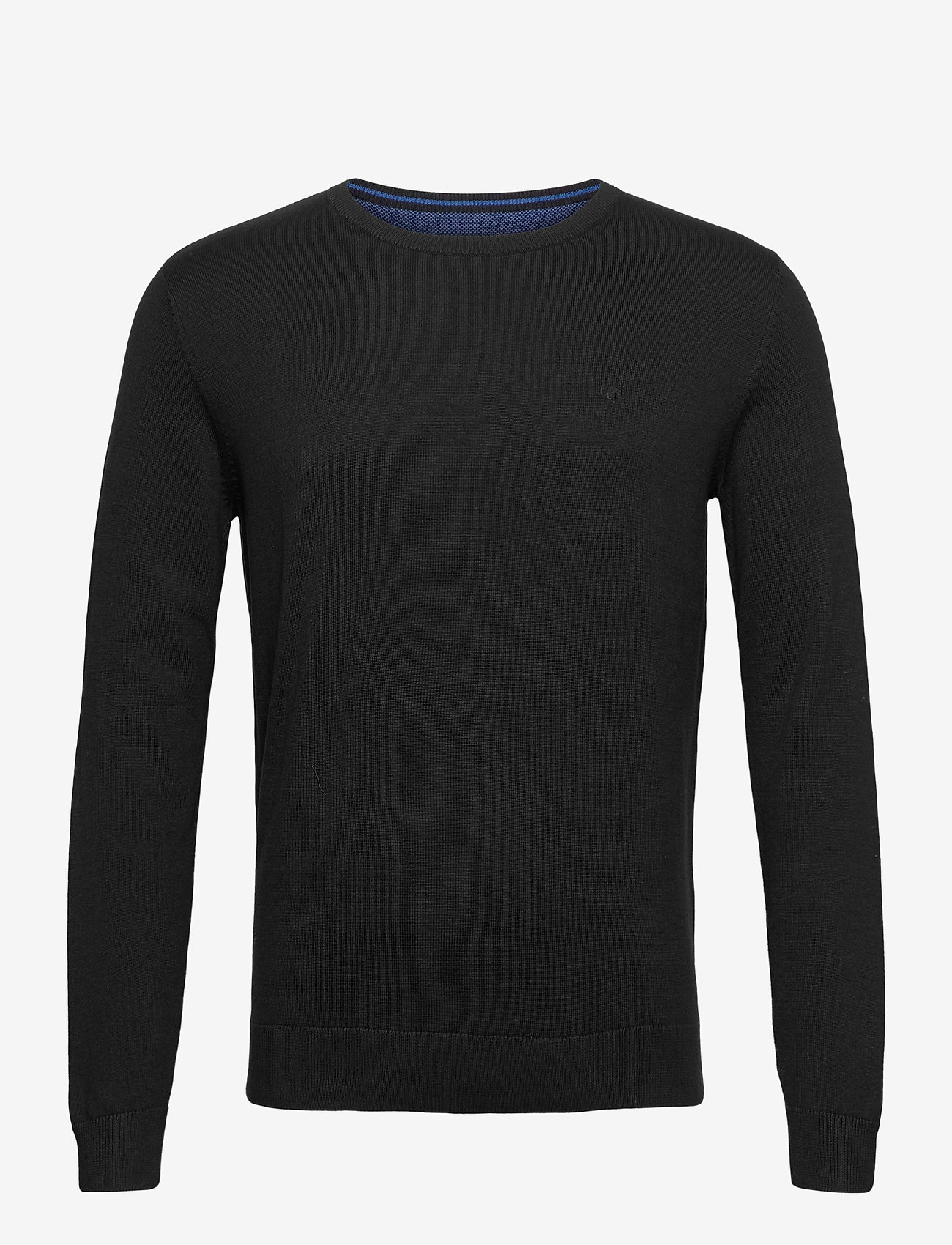 Tom Tailor - basic crew neck sweater - alhaisimmat hinnat - black - 0