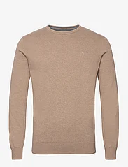 Tom Tailor - basic crew neck sweater - laveste priser - hazel brown melange - 0