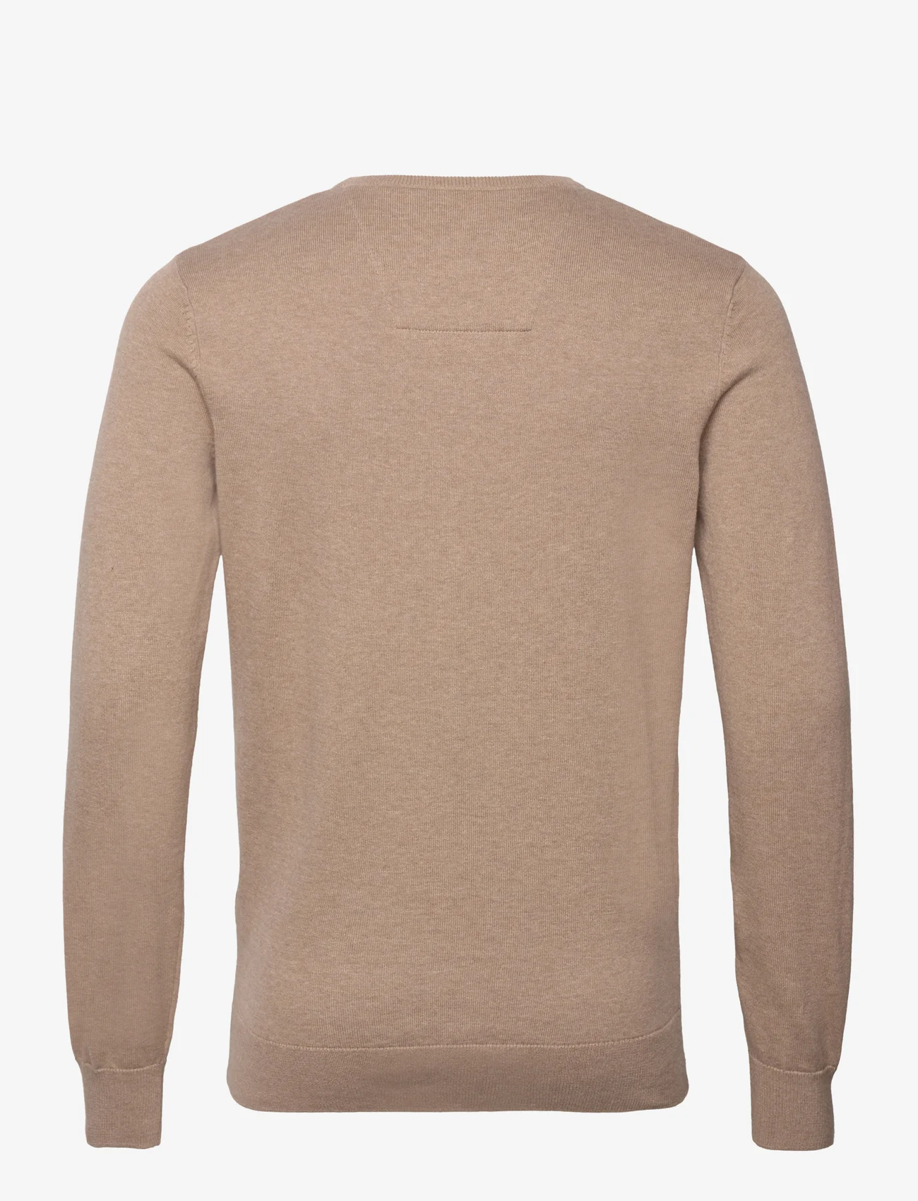Tom Tailor - basic crew neck sweater - laveste priser - hazel brown melange - 1