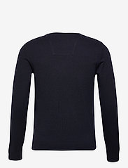 Tom Tailor - basic crew neck sweater - alhaisimmat hinnat - knitted navy melange - 1