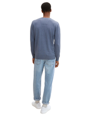 Tom Tailor - basic v neck sweater - mažiausios kainos - vintage indigo blue melange - 4
