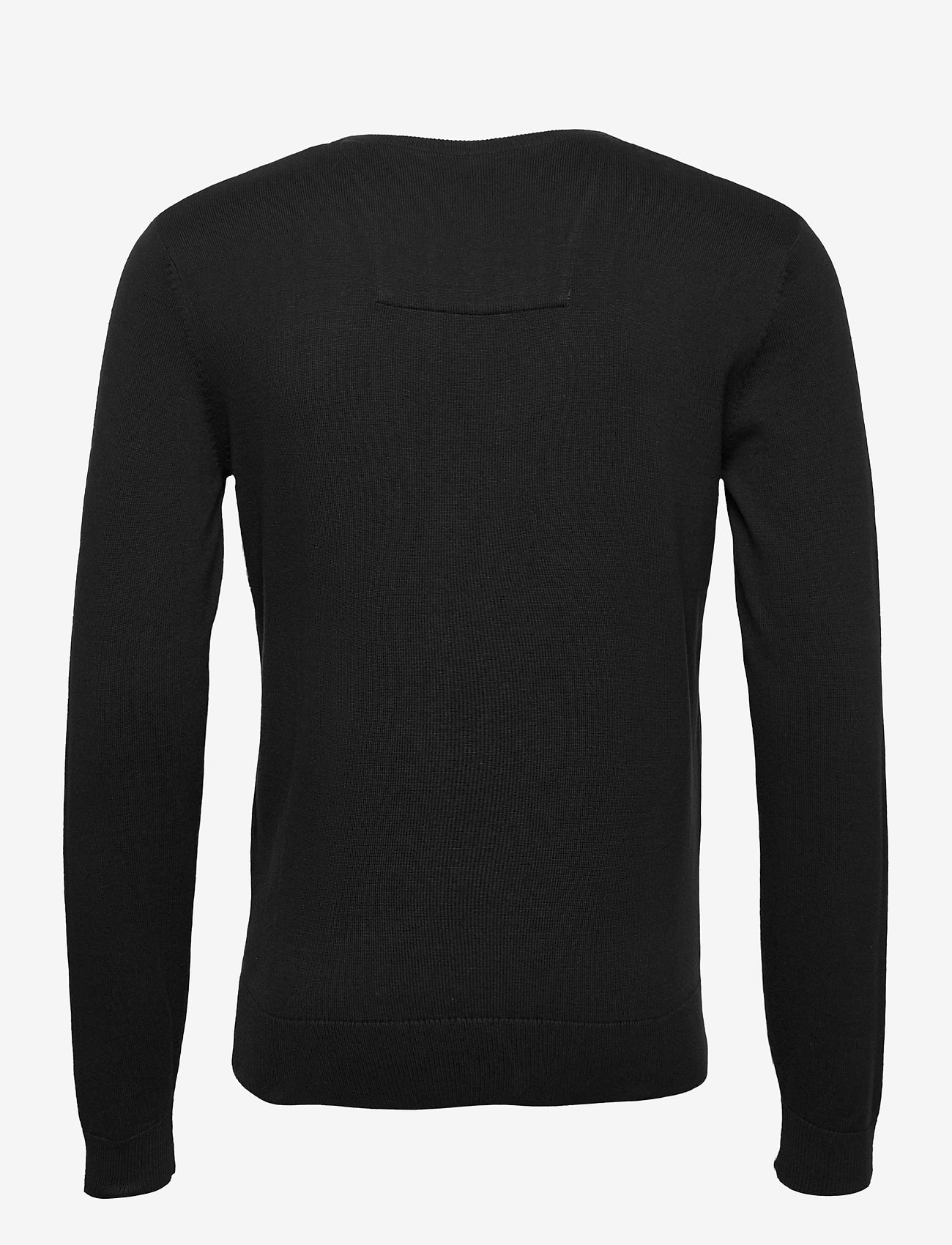 Tom Tailor - basic v neck sweater - laveste priser - black - 1