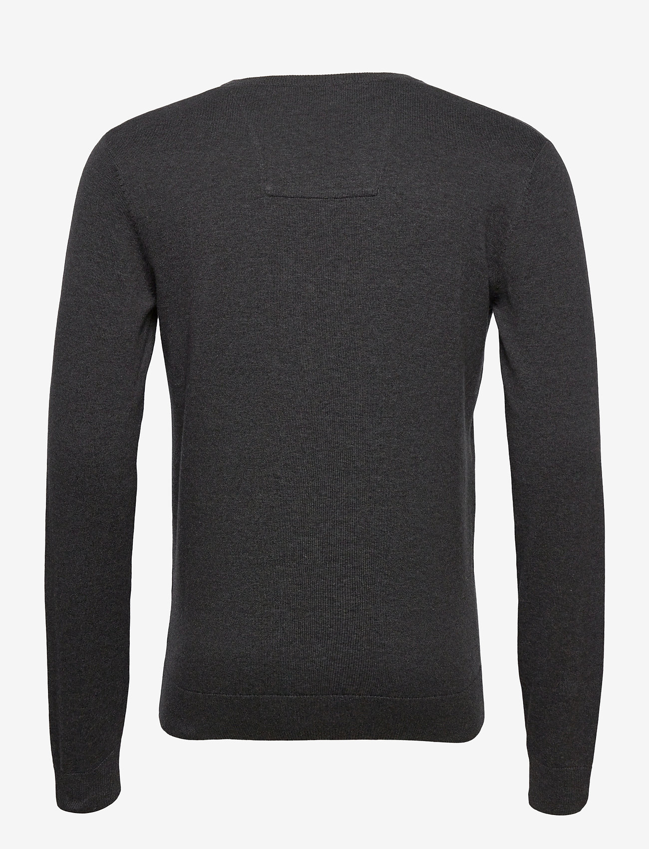 Tom Tailor - basic v neck sweater - lägsta priserna - black grey melange - 1