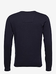 Tom Tailor - basic v neck sweater - alhaisimmat hinnat - knitted navy melange - 1