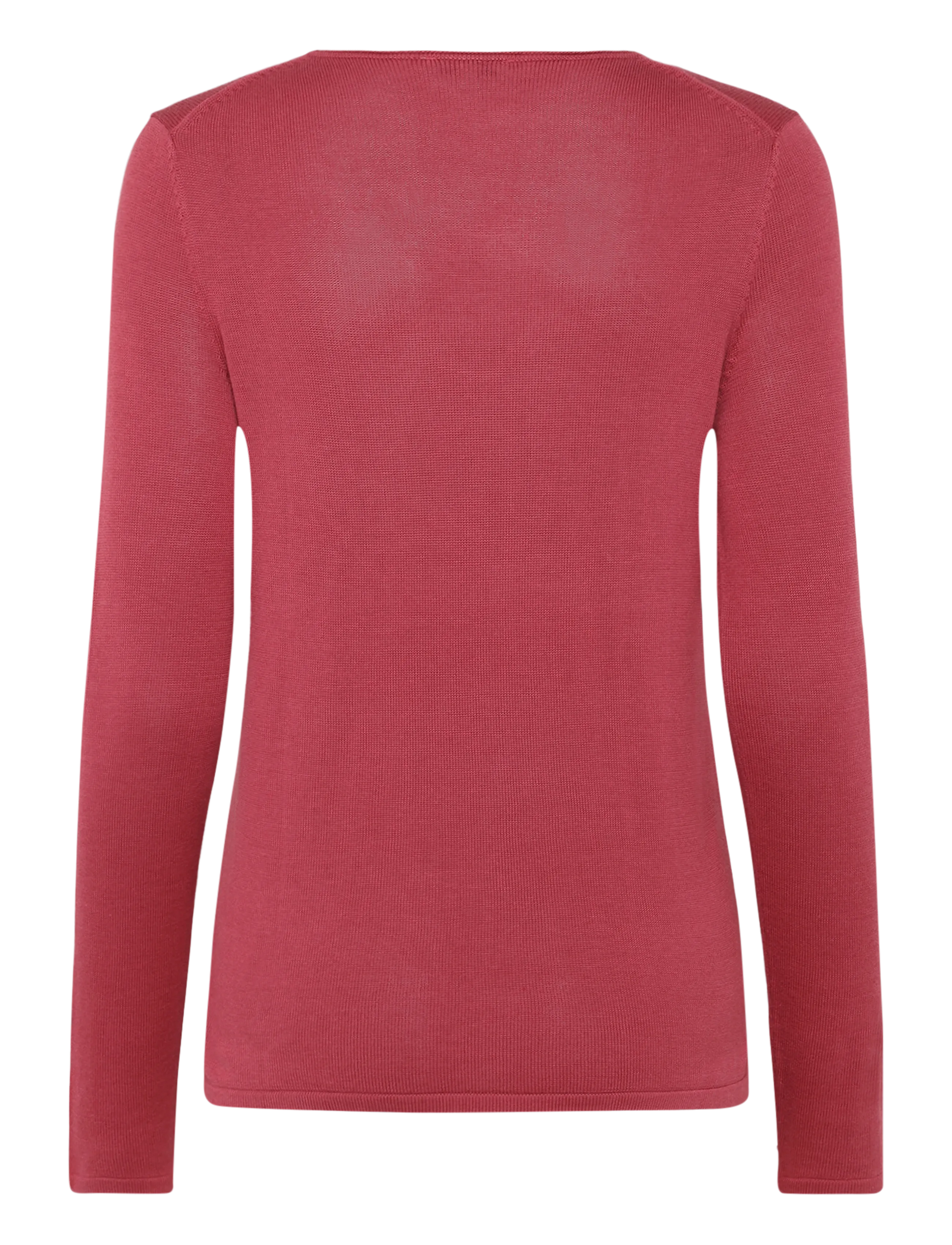 Tom Tailor - sweater basic v-neck - berry red - 2