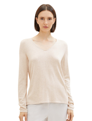 Tom Tailor - sweater basic v-neck - lowest prices - desert sand melange - 5