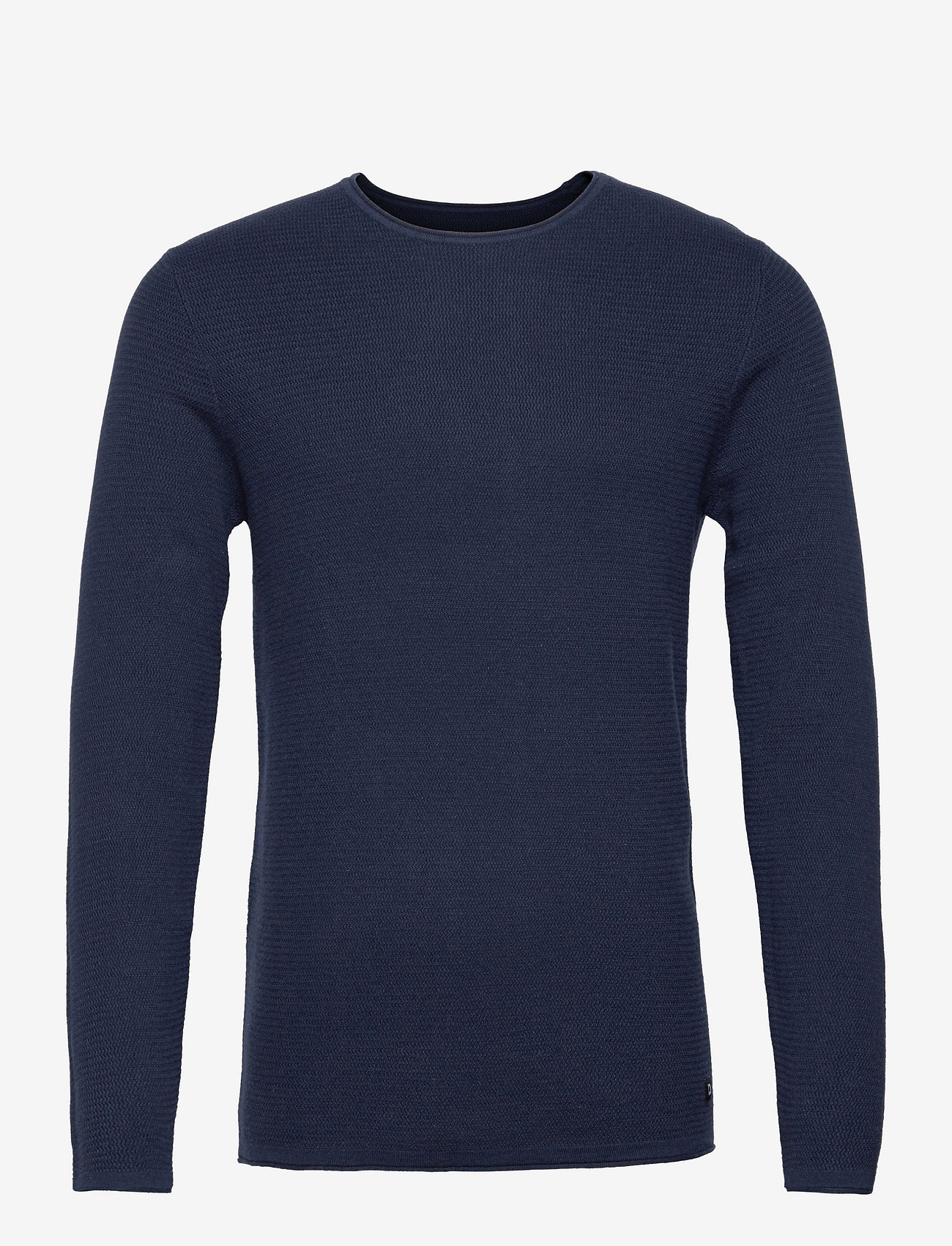 Tom Tailor - zigzag structured crewneck - basic knitwear - sky captain blue non-solid - 0