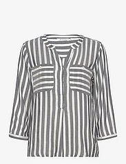 Tom Tailor - blouse striped - langærmede bluser - offwhite navy vertical stripe - 0