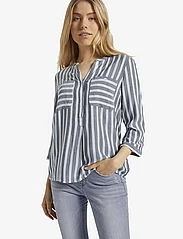 Tom Tailor - blouse striped - palaidinės ilgomis rankovėmis - offwhite navy vertical stripe - 2
