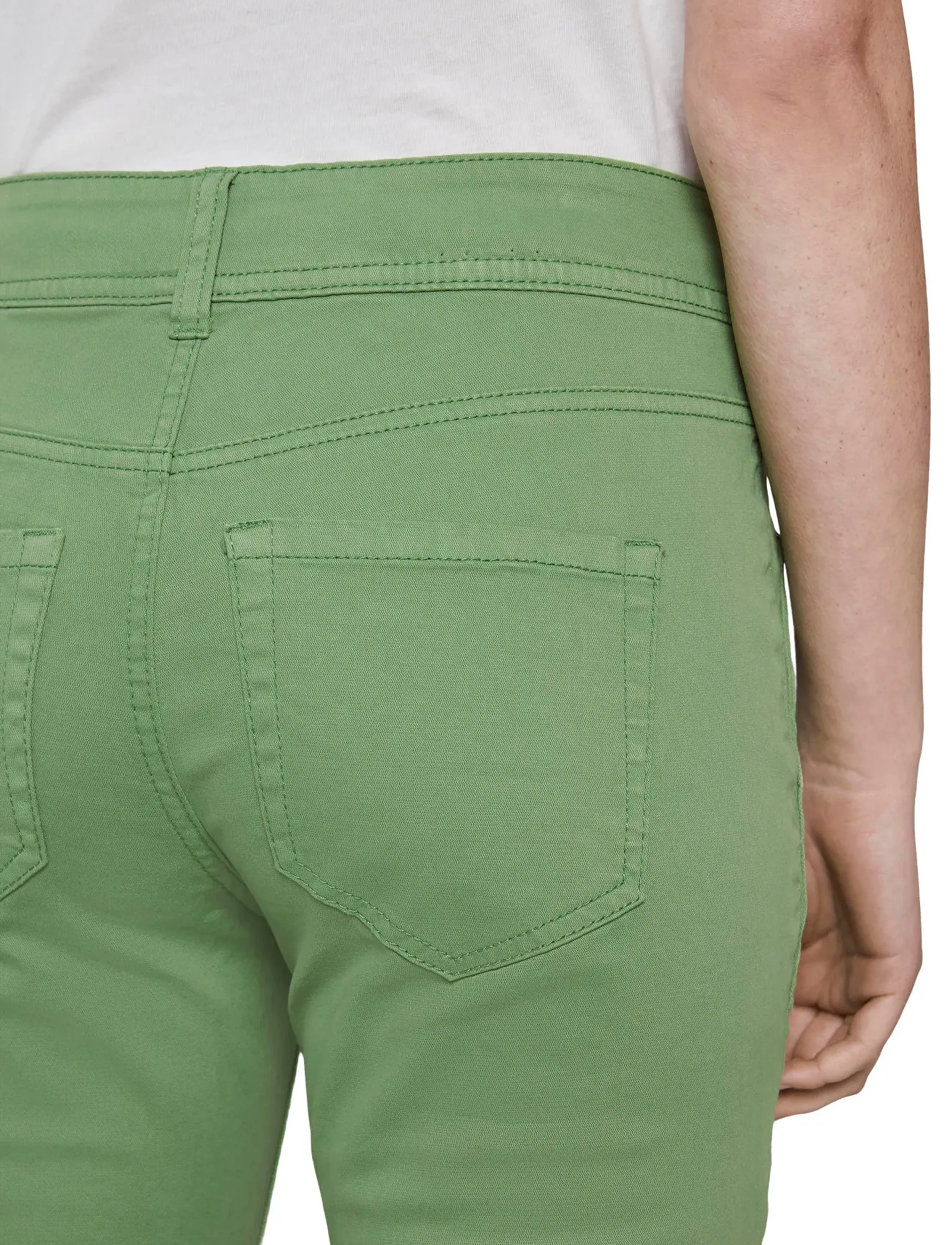 Tom Tailor - slim capri denim Kate - caprihose - sundried turf green - 4