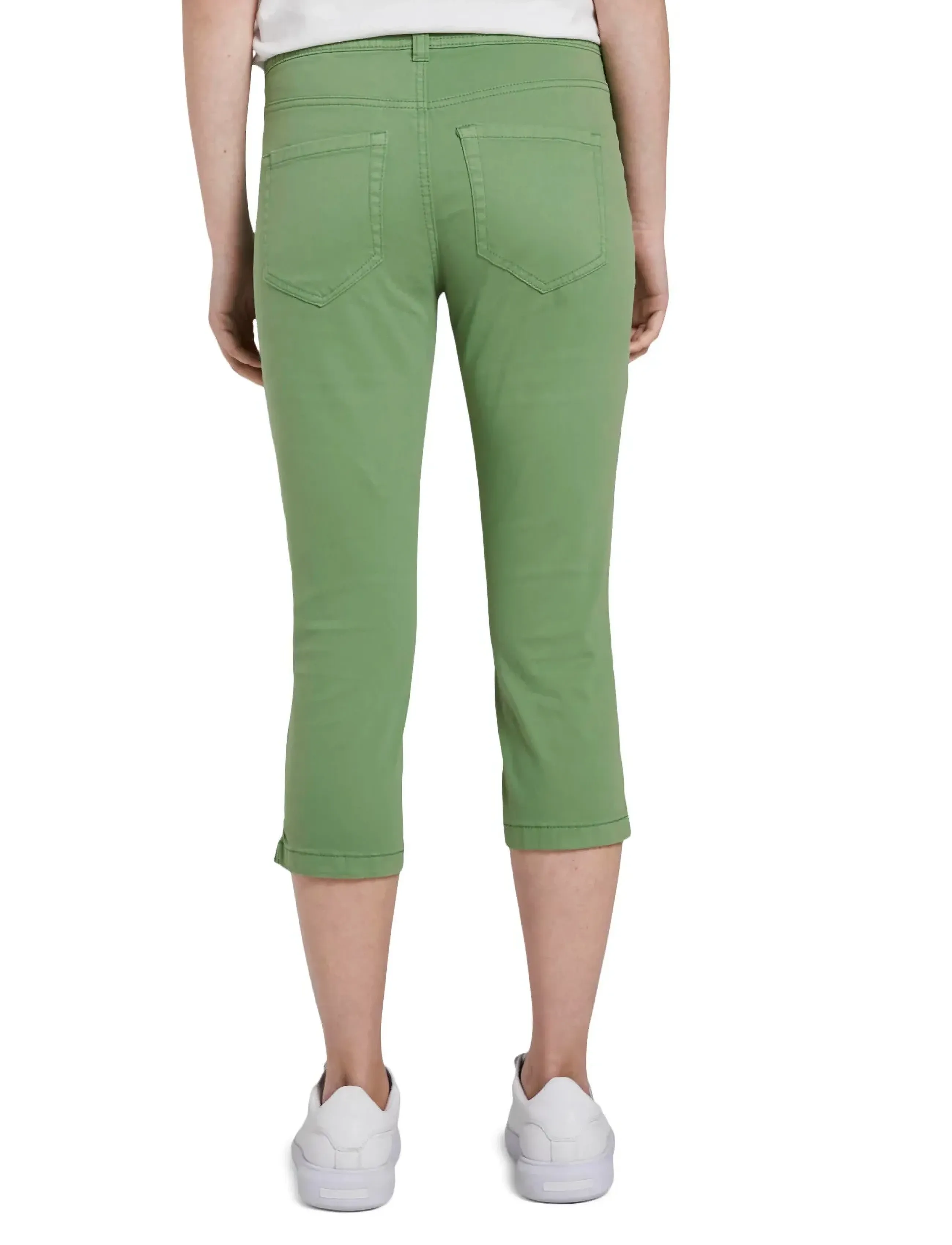 Tom Tailor - slim capri denim Kate - caprihose - sundried turf green - 5