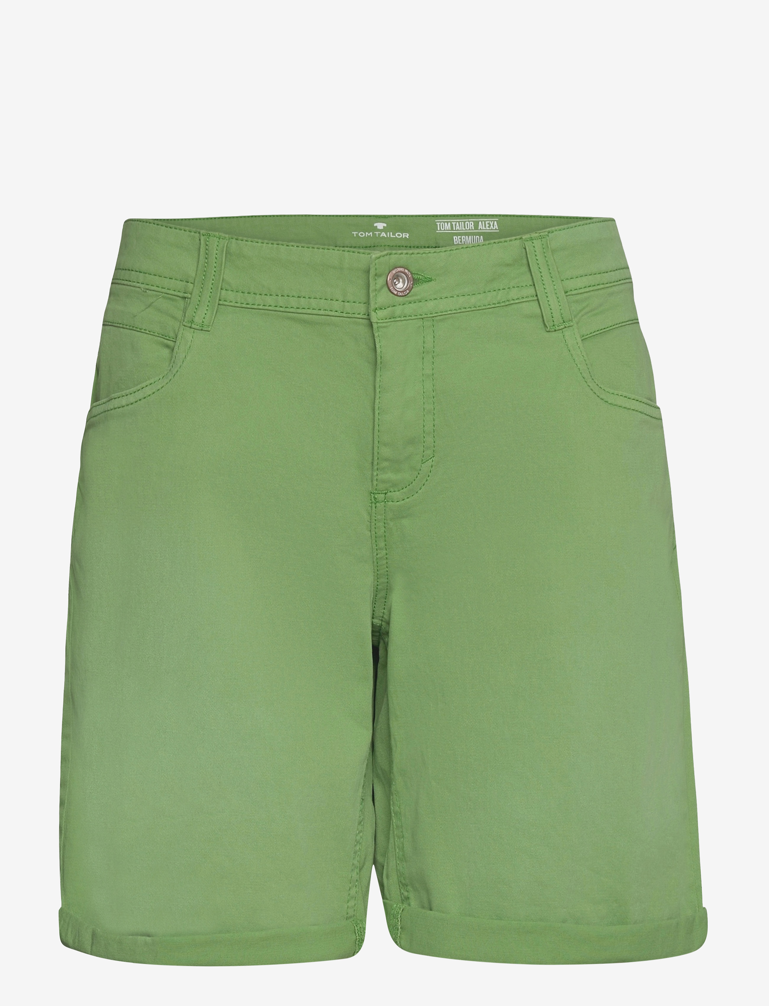 Tom Tailor slim bermuda denim Alexa - Lühikesed püksid - SUNDRIED TURF GREEN / green