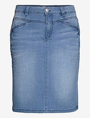 Tom Tailor - denim skirt - jeanskjolar - light stone wash denim - 0