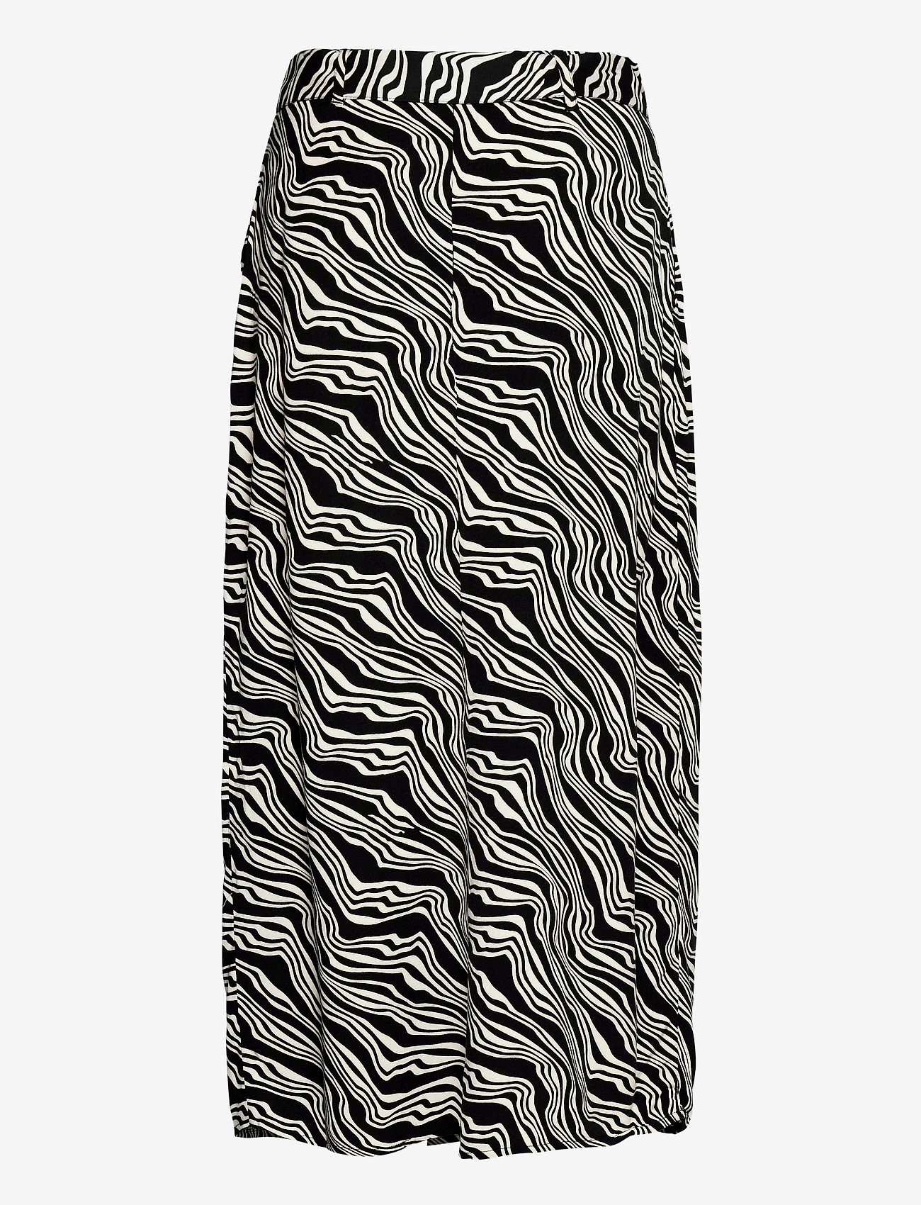 Tom Tailor - skirt with with wrap detail - maxi röcke - black wavy design - 1