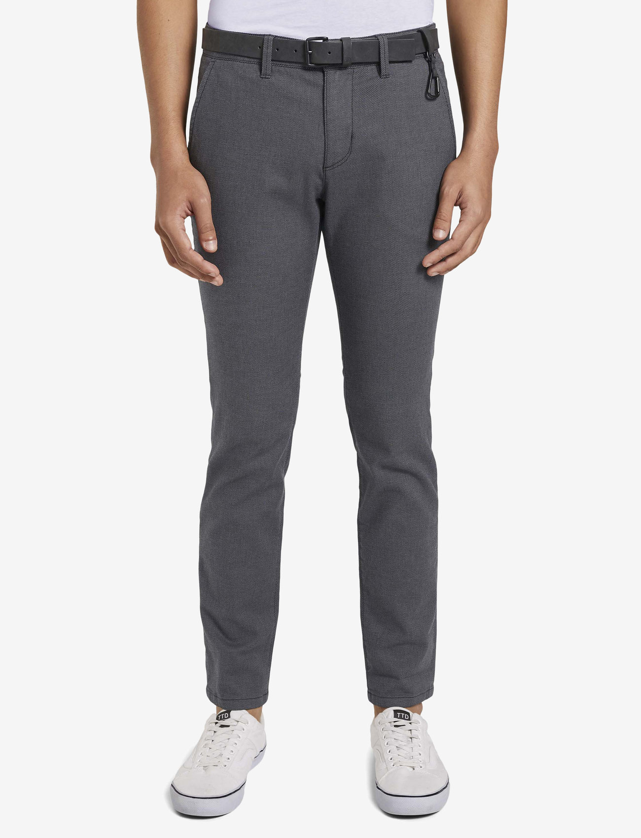 Tom Tailor - structured straight chino - herbstliche kleidung - anthra dobby yarn dye - 2