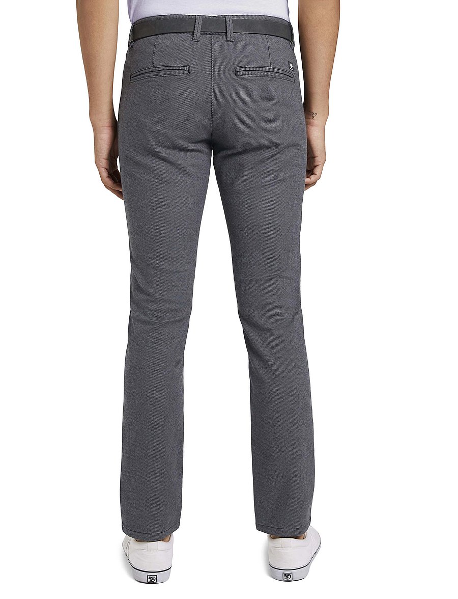 Tom Tailor - structured straight chino - chinos - anthra dobby yarn dye - 3