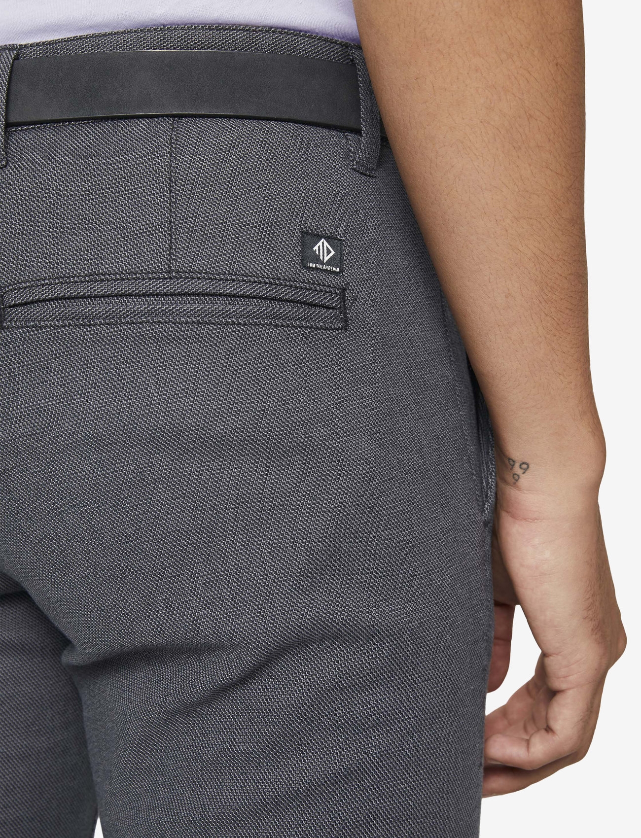 Tom Tailor - structured straight chino - herbstliche kleidung - anthra dobby yarn dye - 5