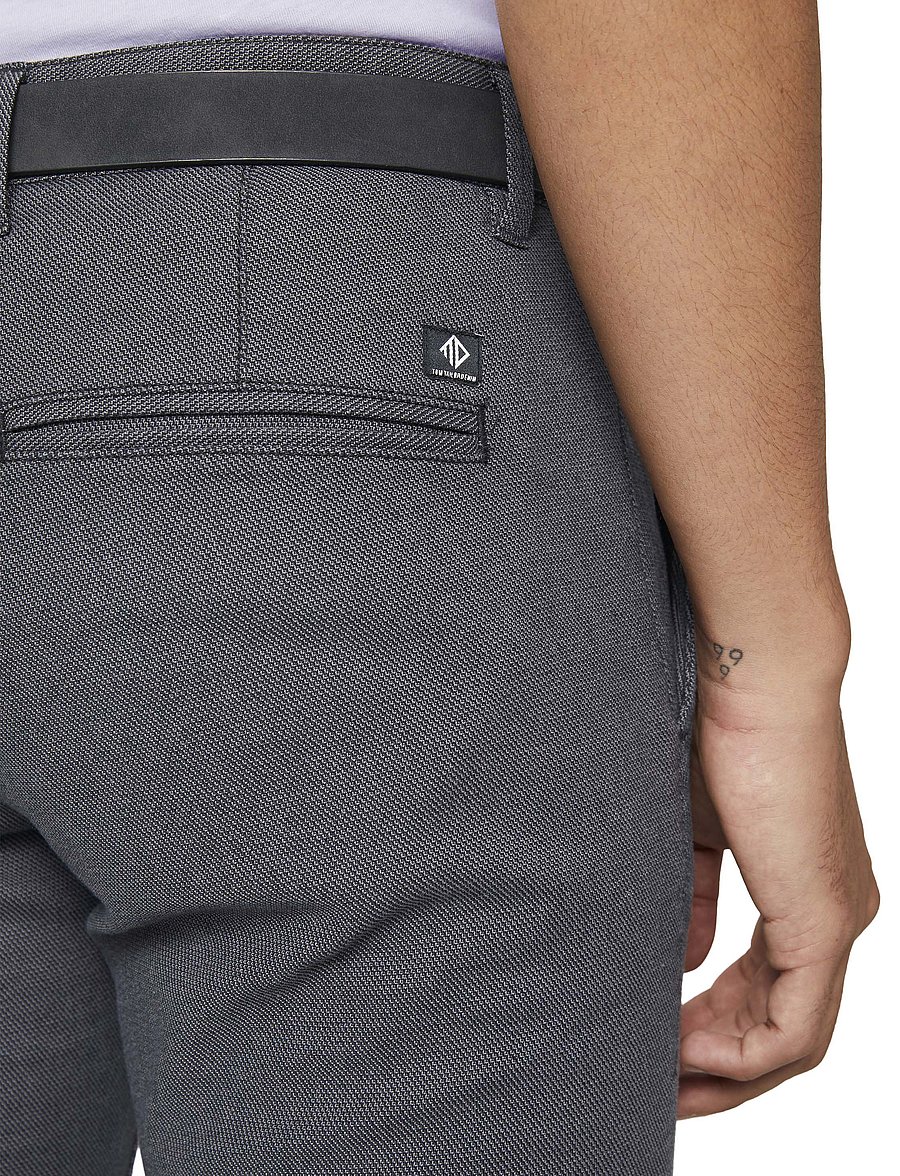 Tom Tailor - structured straight chino - chinos - anthra dobby yarn dye - 5