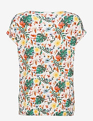 Tom Tailor - printed t-shirt - lägsta priserna - white watercolor flower design - 1