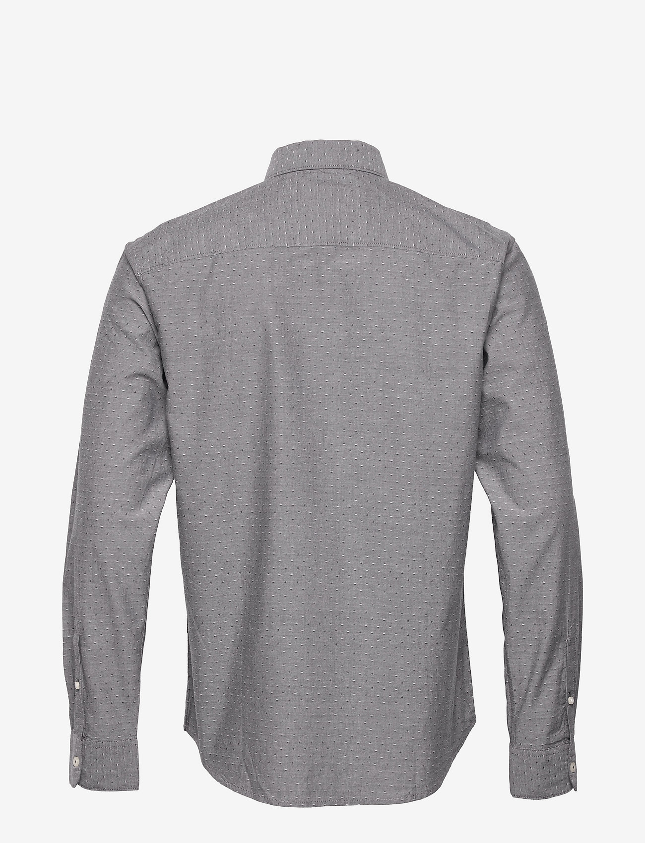 Tom Tailor - shirt with dobby structure - navy chambray with white dobby - 1