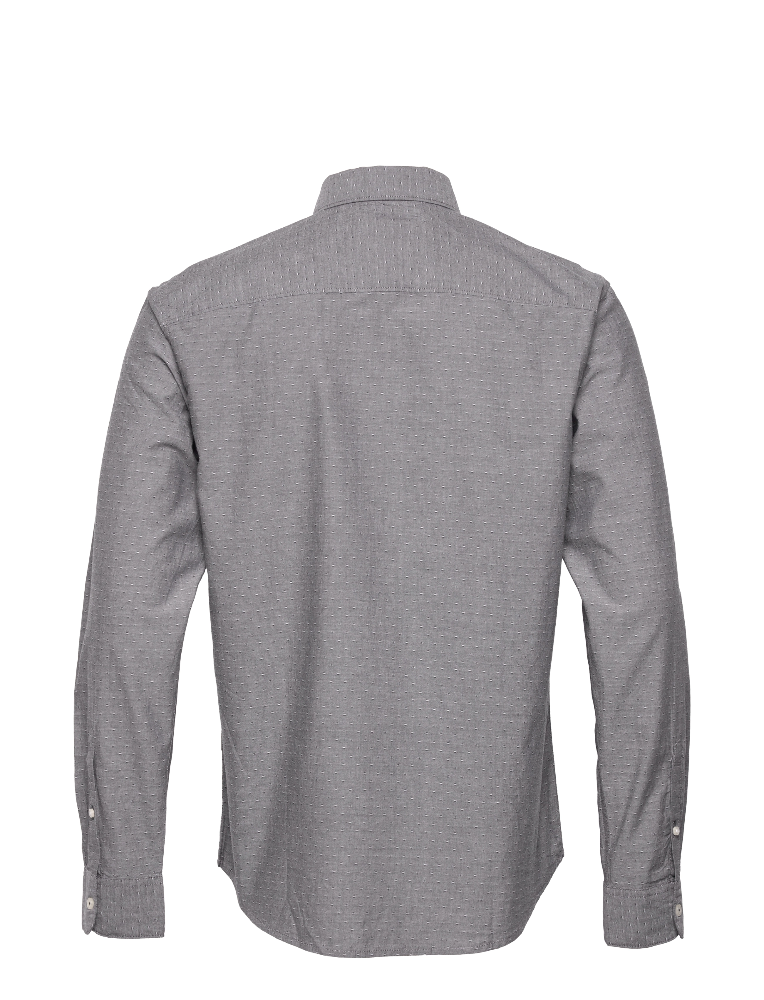 Tom Tailor - shirt with dobby structure - navy chambray with white dobby - 1