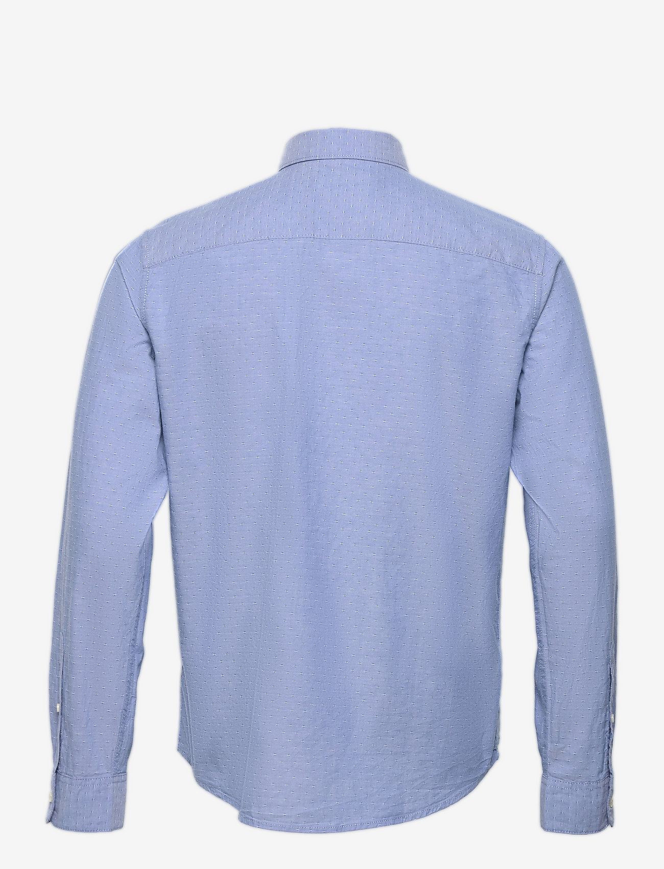 Tom Tailor - shirt with dobby structure - blue chambray with white dobby - 1