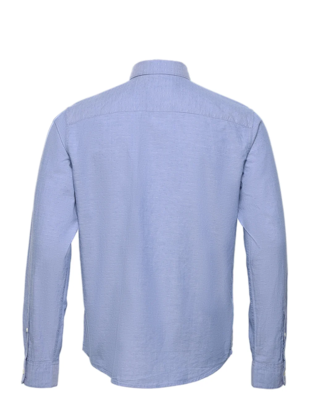 Tom Tailor - shirt with dobby structure - blue chambray with white dobby - 1