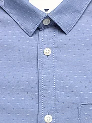 Tom Tailor - shirt with dobby structure - blue chambray with white dobby - 2